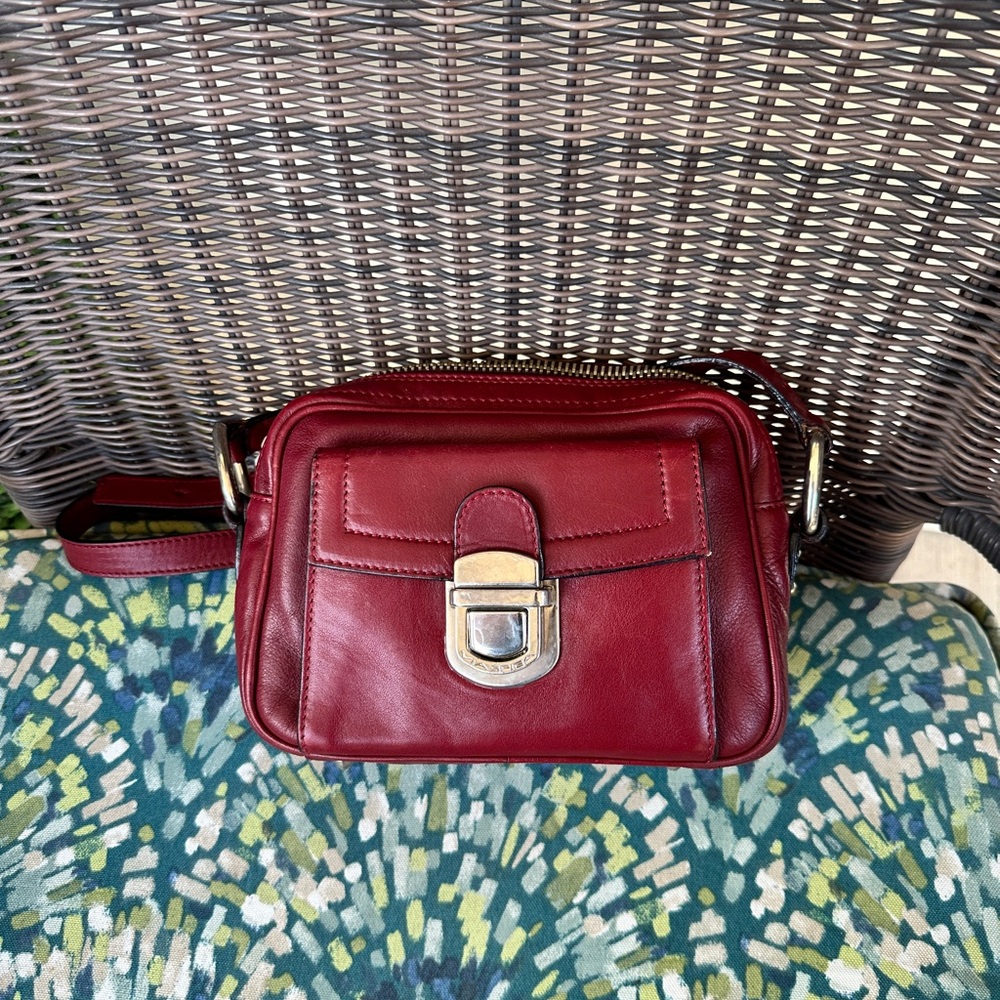 Via Spiga Burgundy Leather Shoulder Bag